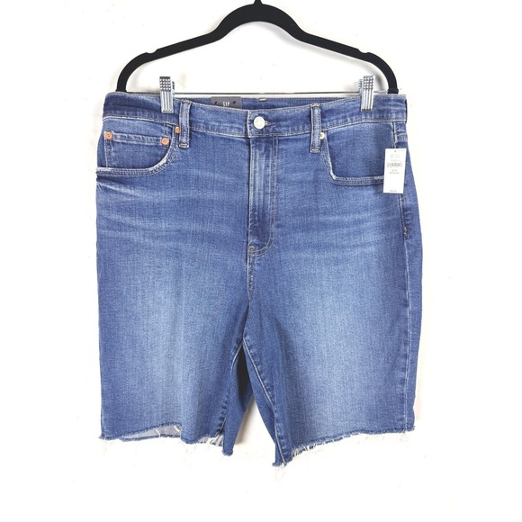 GAP Pants - 2/$30 New with tags GAP Blue High Rise Bermuda Jean Shorts 32